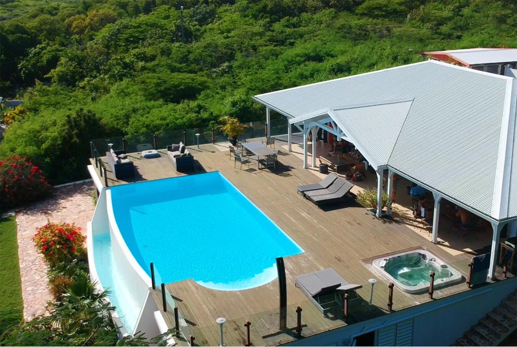 Villa Deluxe L'Hacienda Villa Vue Mer 180 Piscine Jacuzzi Proche Plage Marina Golf Pointe Des Chateaux Et Casino Jardin Clos Voyage Durable Saint-Francois  Kamer foto